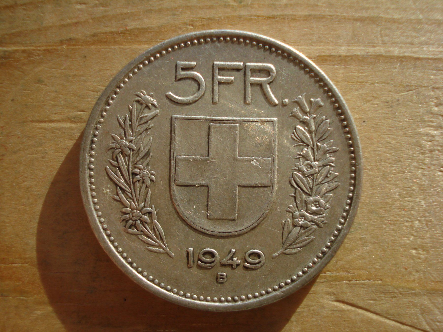 Tutti le monete: (S) 5 Franken 1949 – Usato da Erlach venduto da Net-Coins