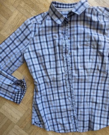 Chemise/Bluse Marc O Polo bleu/beige à carreaux M