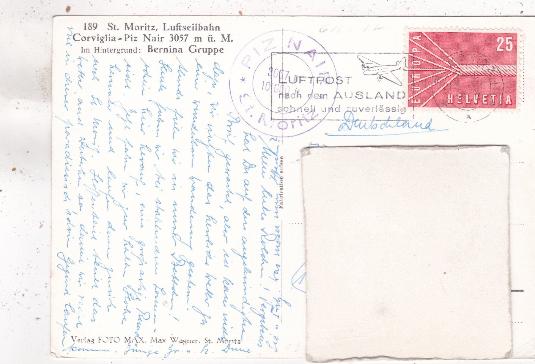 Cartes postales: St. Moritz Luftseilbahn Corviglia - Piz Nair – D'occasion à Herisau par Lisegrat2008 1