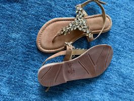 Sandalen Damen Grösse 39 braun verziert neuwertig