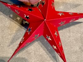 Papierstern, Papier Stern für Deko, 20cm, rot