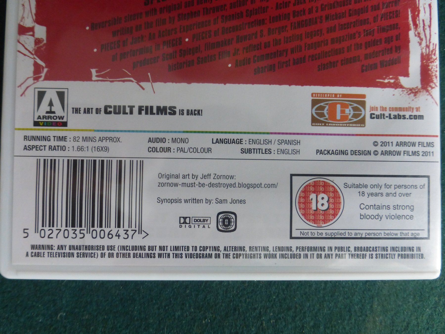 Tutti i DVDs: Pieces DVD Horror – Usato da Zumikon venduto da psisound 2