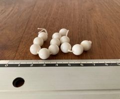 12 perles Agate blanche, rondes 10 mm / Weisser Achat