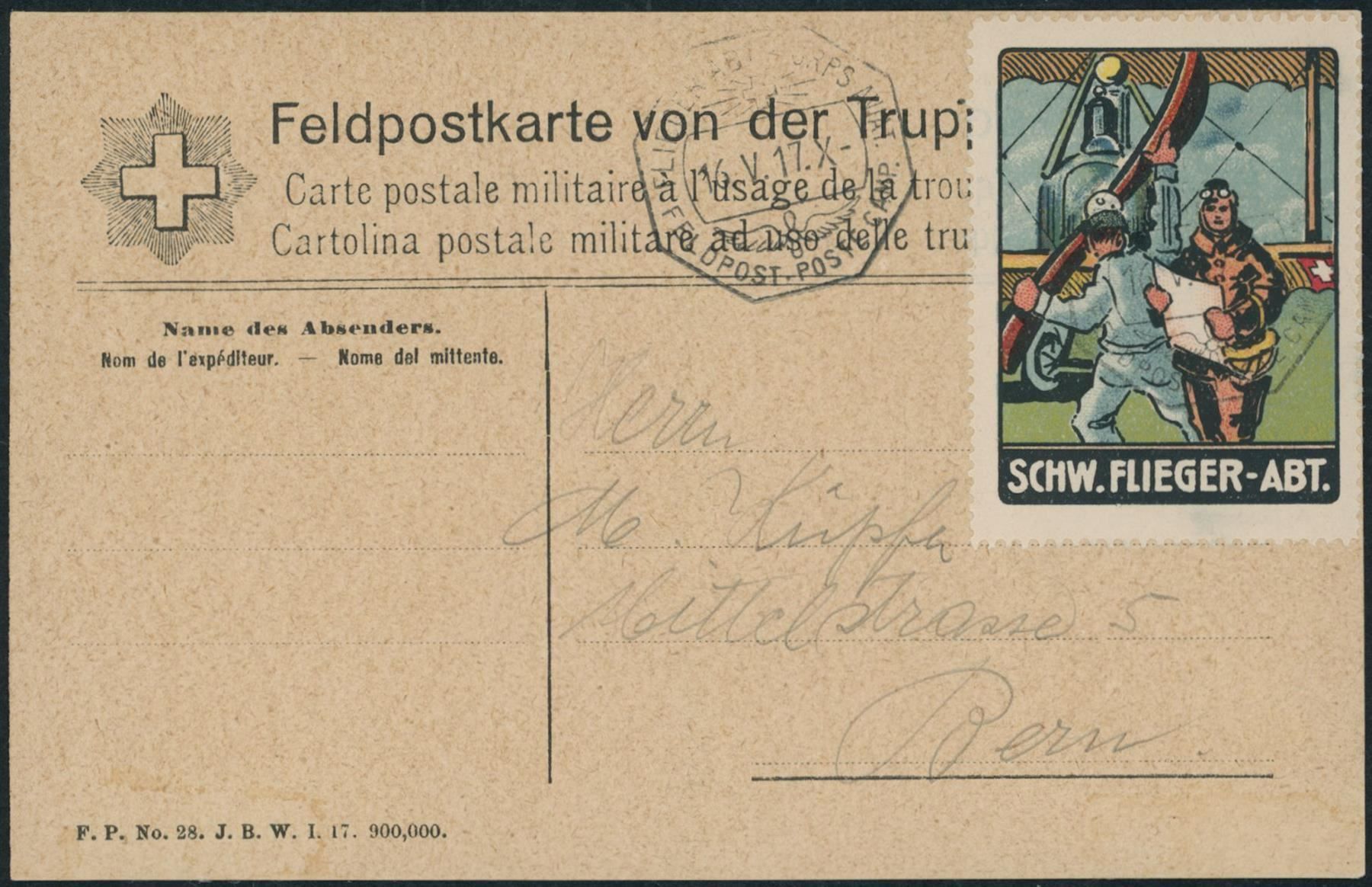 Autobahnvignetten: 1917 - Flugpost - Vignetten - Karten – Gebraucht aus Schindellegi von leecollect 5