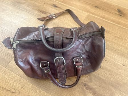 Edle Echtleder Handtasche vintage