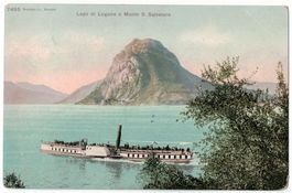 Lago di Lugano, vapore LUGANO, datata 1970