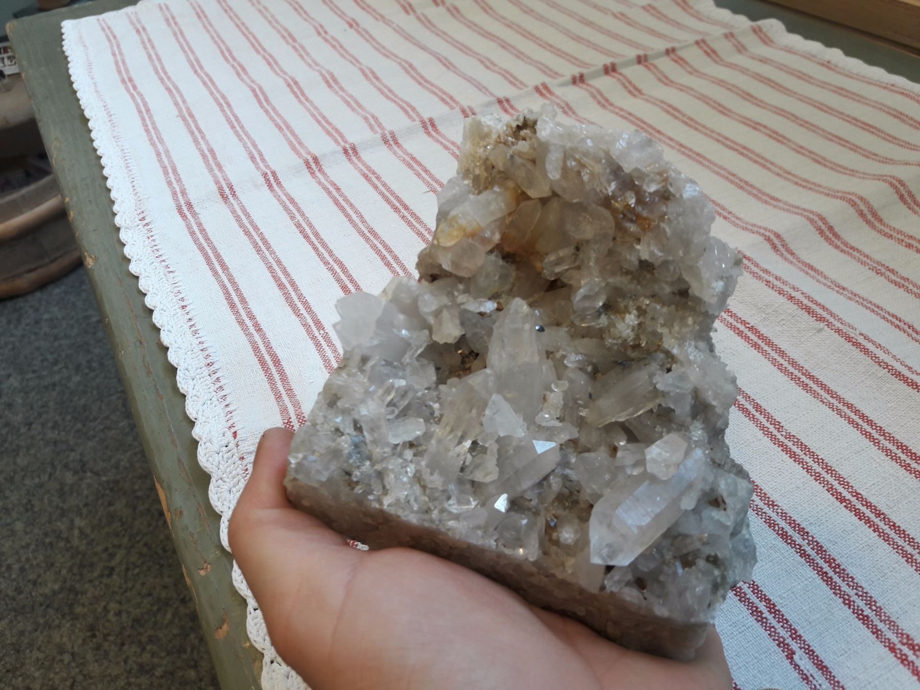 Minerali & Pietre curative: Bergkristall mit Anatas – Nuovo e nell'imballaggio originale da Sedrun venduto da aurira 2
