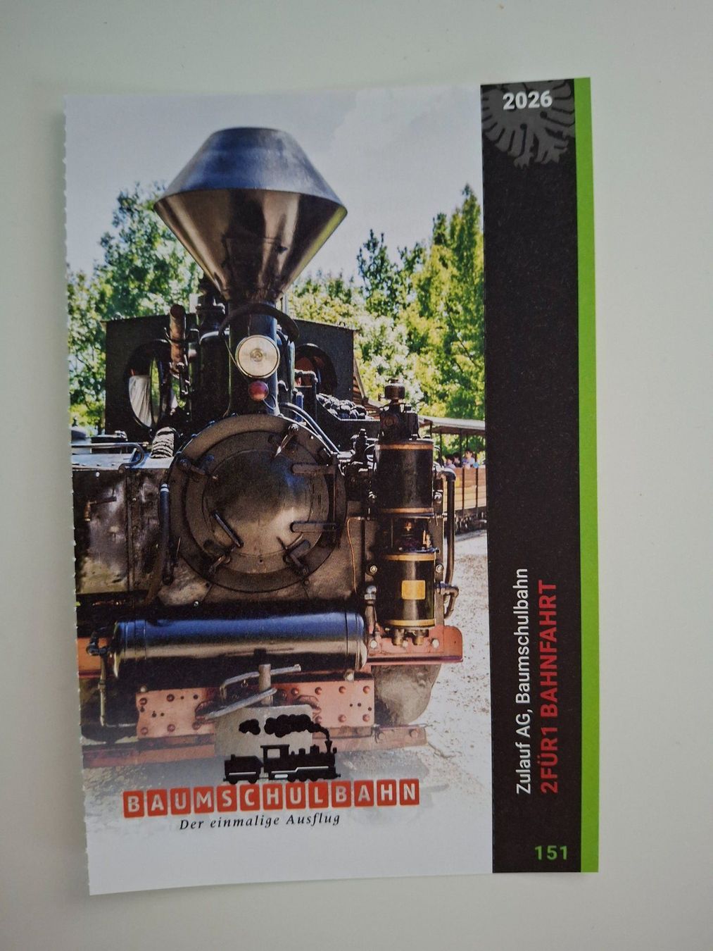 Buoni: 2für1 Ticket! Baumschulbahn Zulauf AG – Nuovo (secondo la descrizione) da Walterswil SO venduto da mel_5b2h