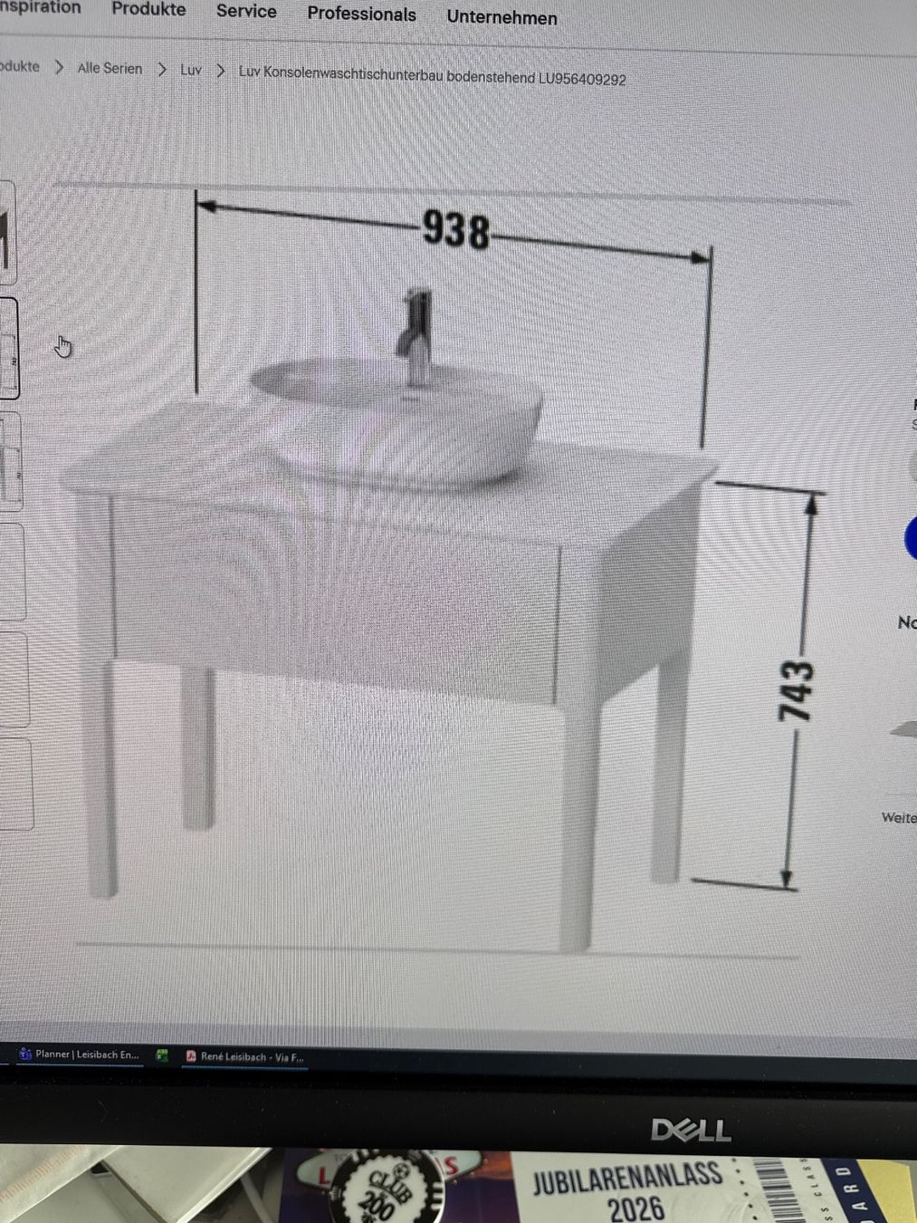 Duravit Mobili per bagno: Duravit Luv Waschtischunterschrank – Nuovo e nell'imballaggio originale da Hochdorf venduto da Los6 1