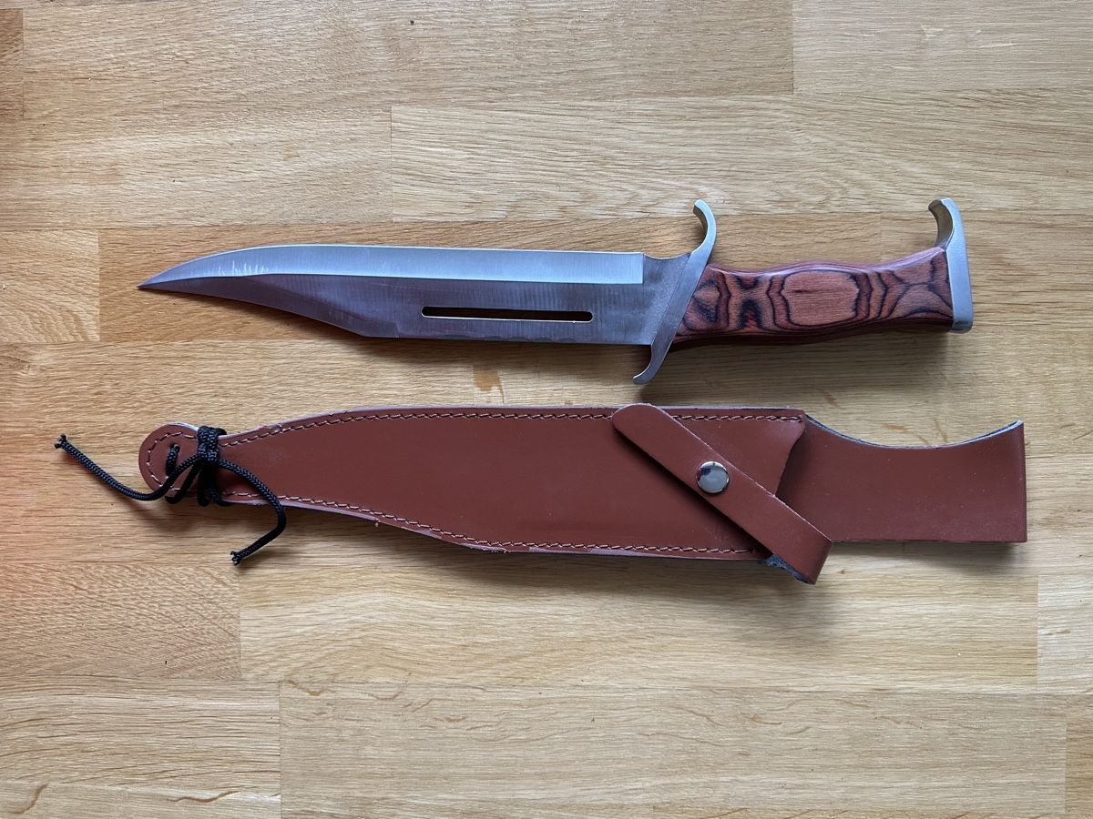 Messer: Grosses Rambo-Messer, unbenutzt, mit Lederscheide – Gebraucht aus Aesch BL von mc-x-92 3