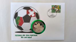 Schweiz Fussball EM 2004 Portugal / Numisbrief limitiert