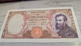 Italien Banknote 10000 Lire Michelangelo guter Zustand