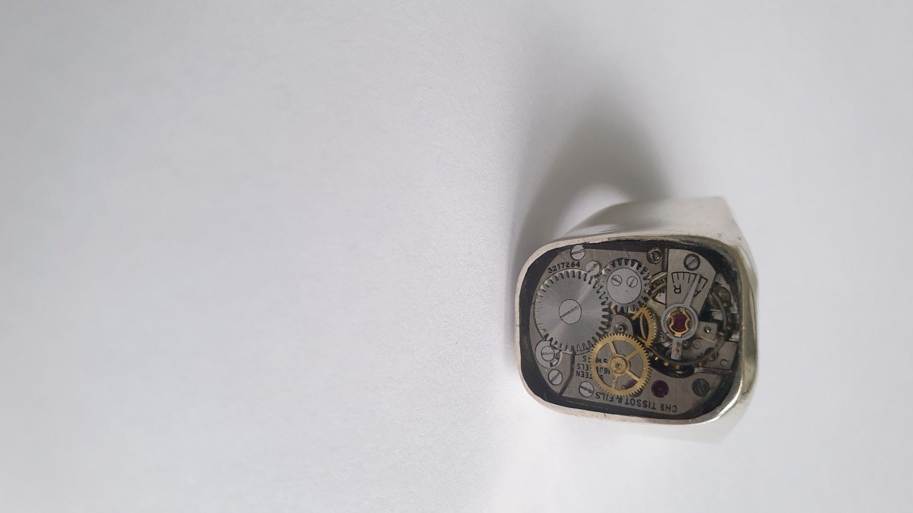 Anelli: Silberring mit mechanischen Uhrwerk hand made – Usato da Wettingen venduto da Hc41 4