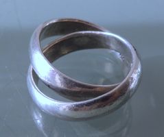 Silber 925 Eternity Freundschafts Duo Fingerring Gr. 57