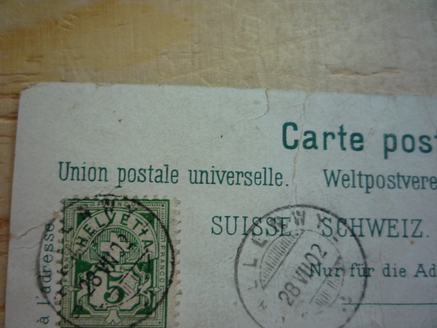 Cartoline postali: Unterwaldner Haus, 28.VII.02 – Usato da Rieden SG venduto da Brockehuesli 4