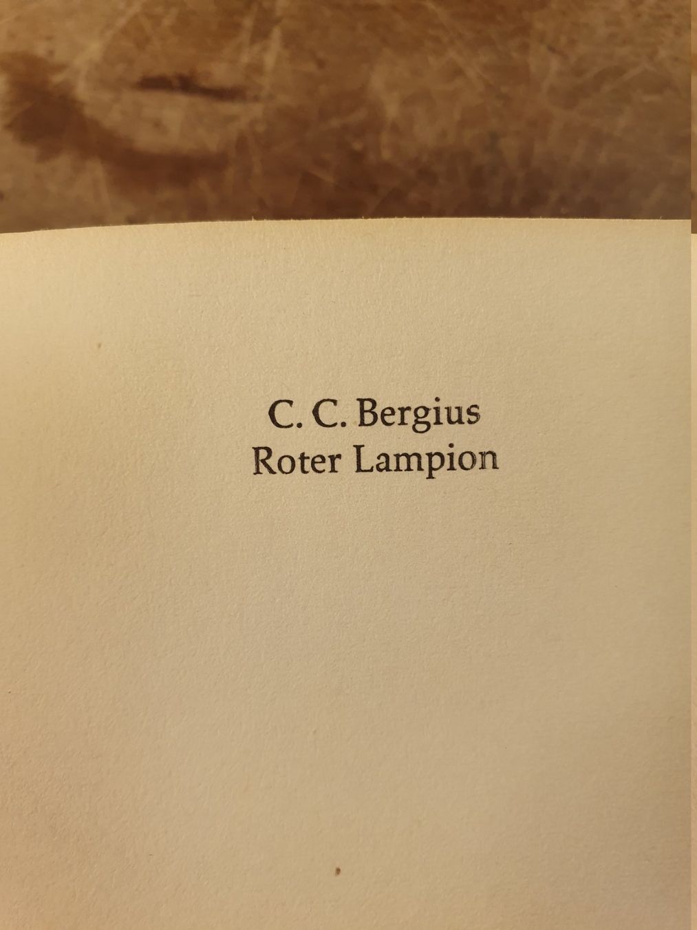 Libri: Roter Lampion - C. C. Berguin – Usato da Zürich venduto da loosebone 1