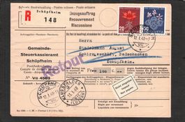 Einzugsauftrag: Pro Juventute Nr. J123 + J124 ,gel.12.Xl.48