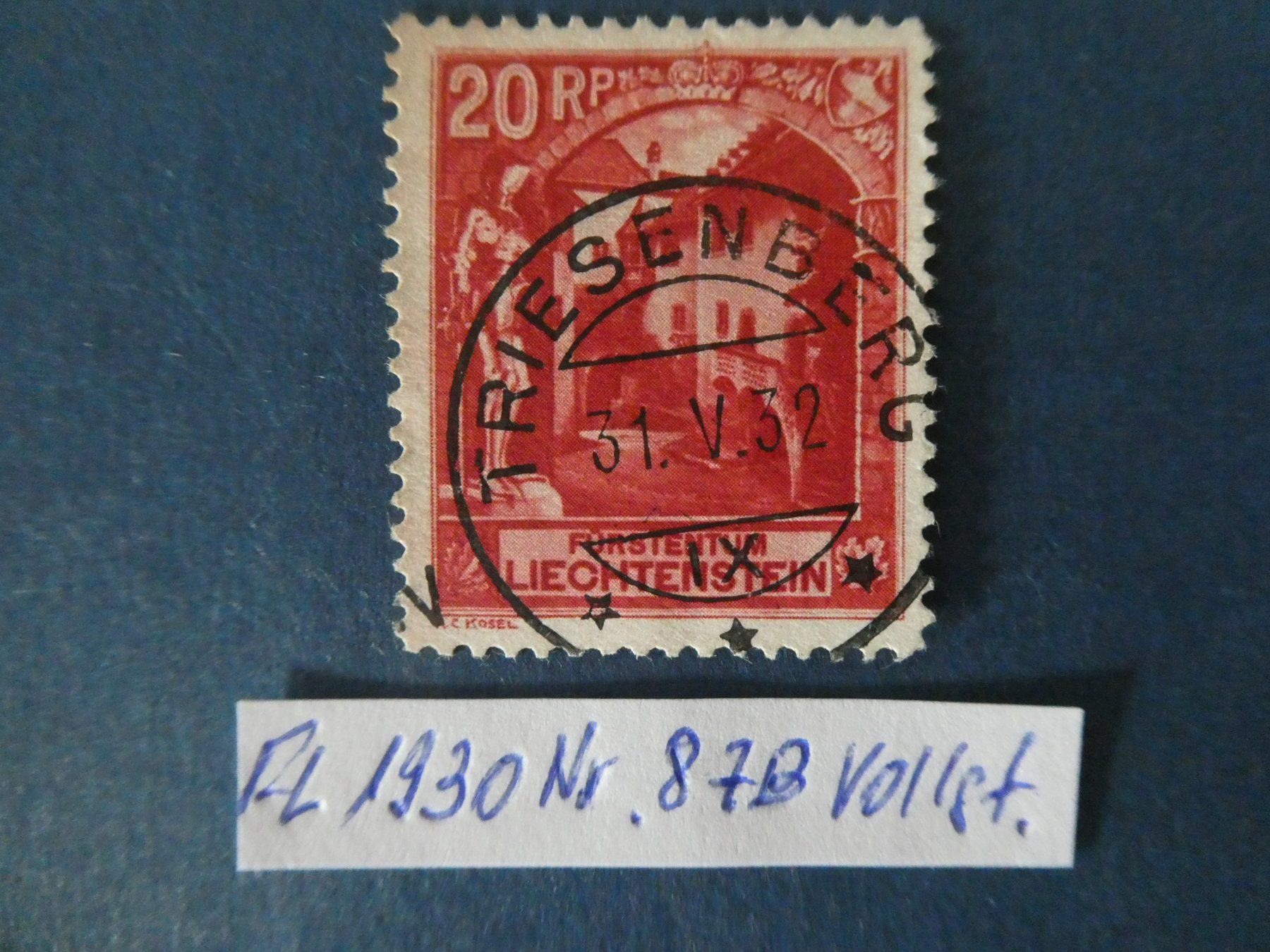 Tutti i francobolli: FL 1930 Nr. 87B gestempelt – Usato da Lausen venduto da Herbamare01