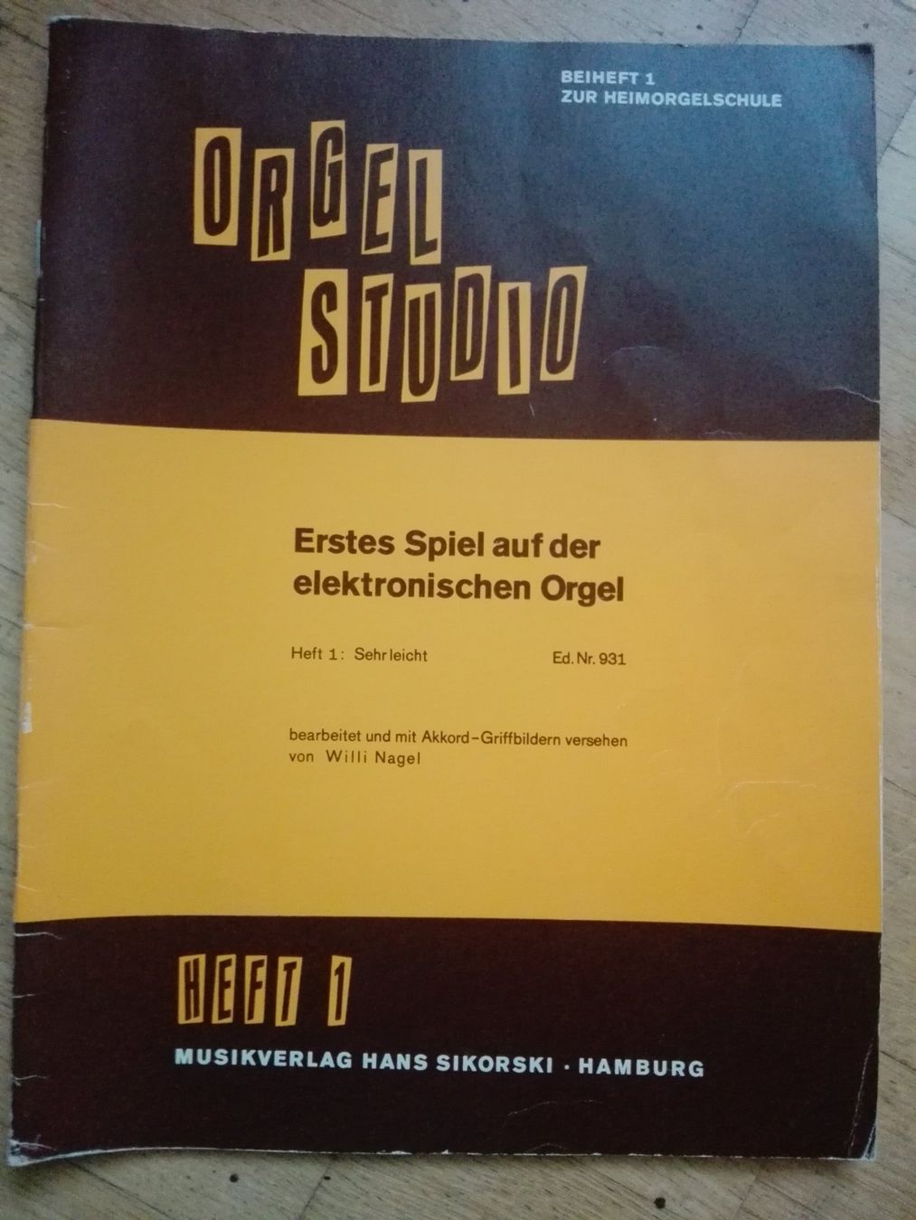 Livres: Orgel Studio - Erstes Spiel auf der Orgel (Heft 1 + 2) ©1972 – D'occasion à St.Gallen par elk2022 1
