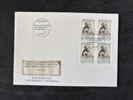 Enveloppe Premier Jour Paracelsus 16.03.1993 Helvetica