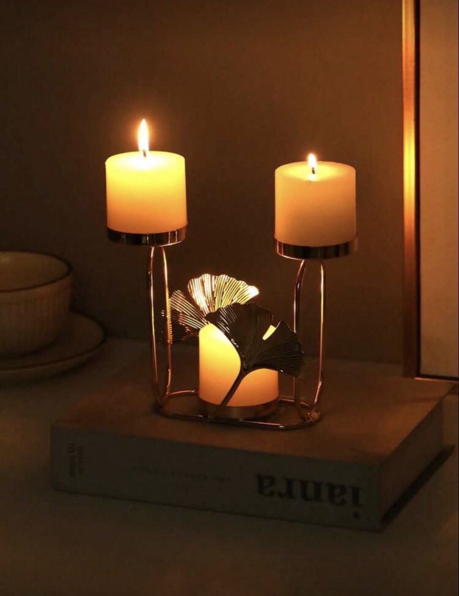 Bougeoirs: Kerzenständer Gold Ginkgo-Design – Neuf avec emballage d'origine à Emmenbrücke par ShopDirect 2