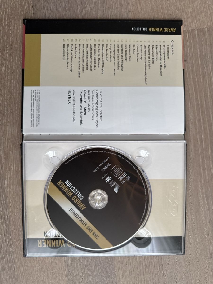 Tutti i DVDs: dvd Sinn und Sinnlichkeit – Usato da Birmensdorf ZH venduto da Orion999 1