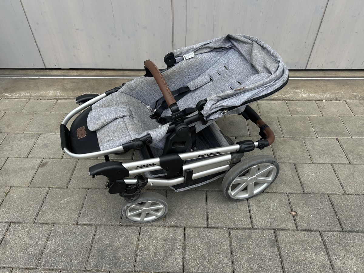 ABC Design Carrozzine: ABC Design Kinderwagen mit Babywanne grau – Usato da Grellingen venduto da schwinger82 5