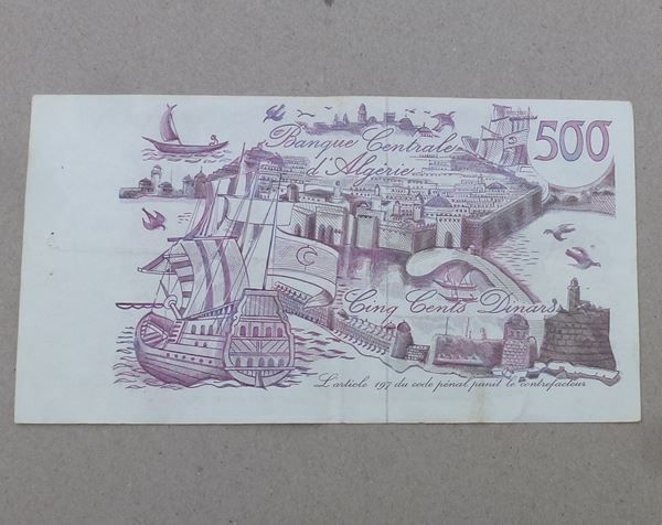 Banconote: Algerien ++ 500 Dinars 1970 – Usato da Walkringen venduto da Casablanca777 1
