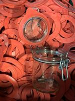 100 Stk. Gummiring Dichtung für Einmachglas Einkochring Weck