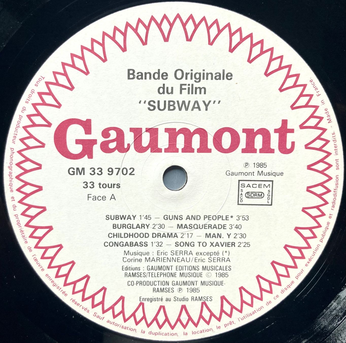 Dischi in vinile: MUSIQUE DE FILM - SUBWAY – Usato da Poliez-Pittet venduto da Newtown-Records 2