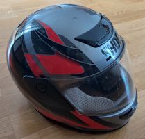 Motorradhelm Shoei, Grösse S, schwarz-rot-grau