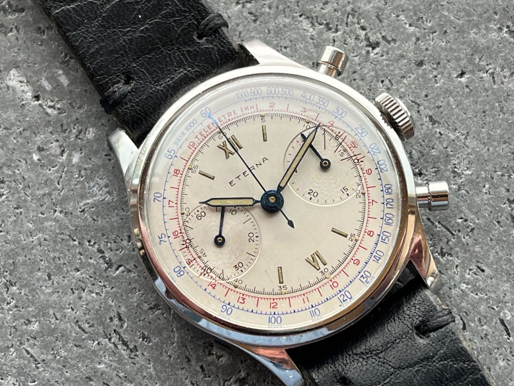 Eterna Orologi: ETERNA CHRONO 50ER-JAHRE VALJOUX 22 – Usato da Beinwil am See venduto da watchfever 2