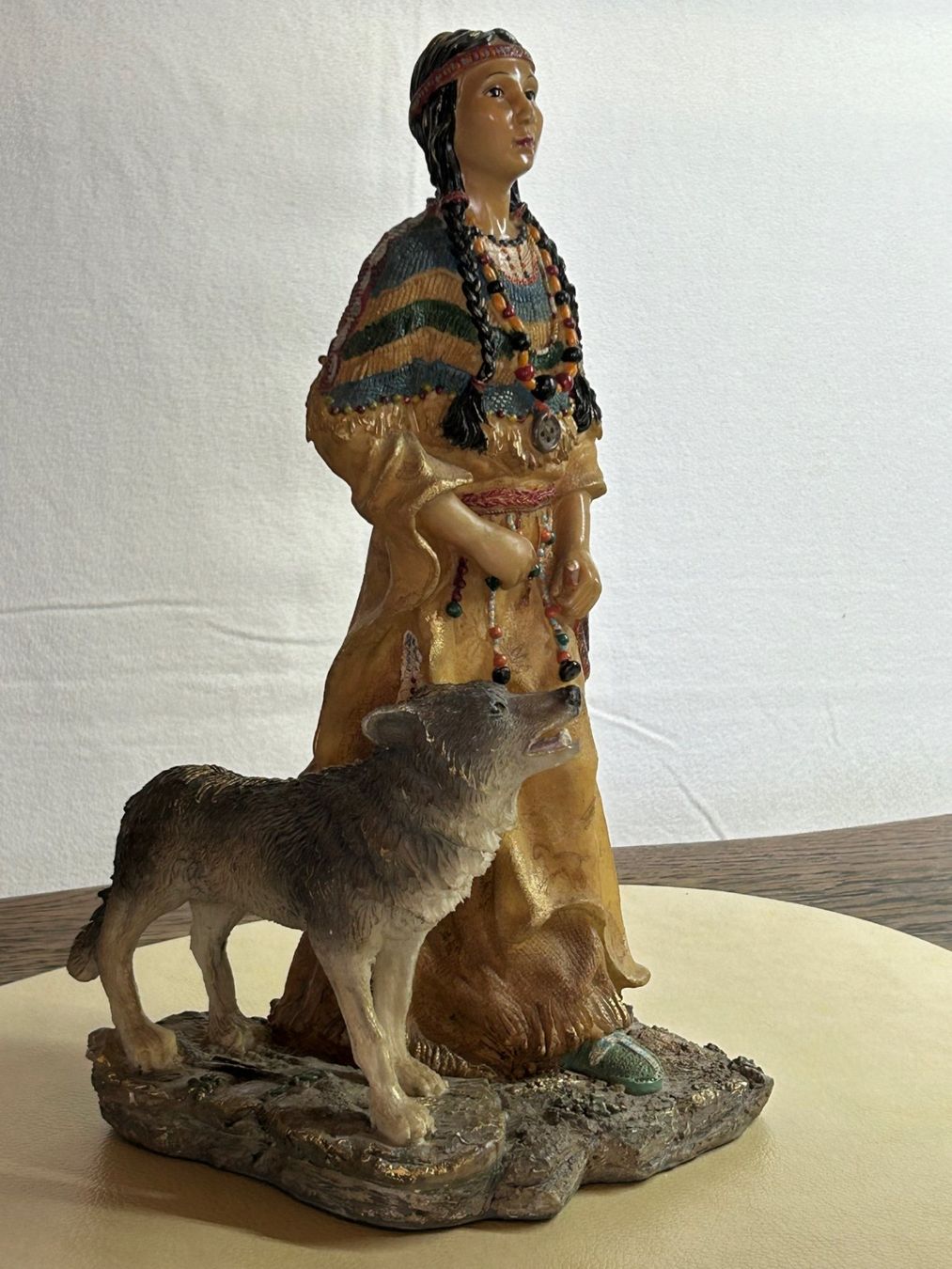 Sculture & Statue: Indianerin (Squaw) mit Wolf – Nuovo (secondo la descrizione) da Rocourt venduto da Vijay02 3