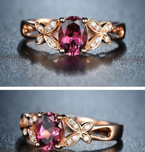 Anelli: 0.8 ct Turmalin/Diamant Ring 18 kt Gold – Nuovo (secondo la descrizione) da Arbon venduto da Helmuth 3