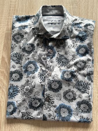 Kurzarmhemd grau mit Muster Pure by Hatico Functional Gr. 40