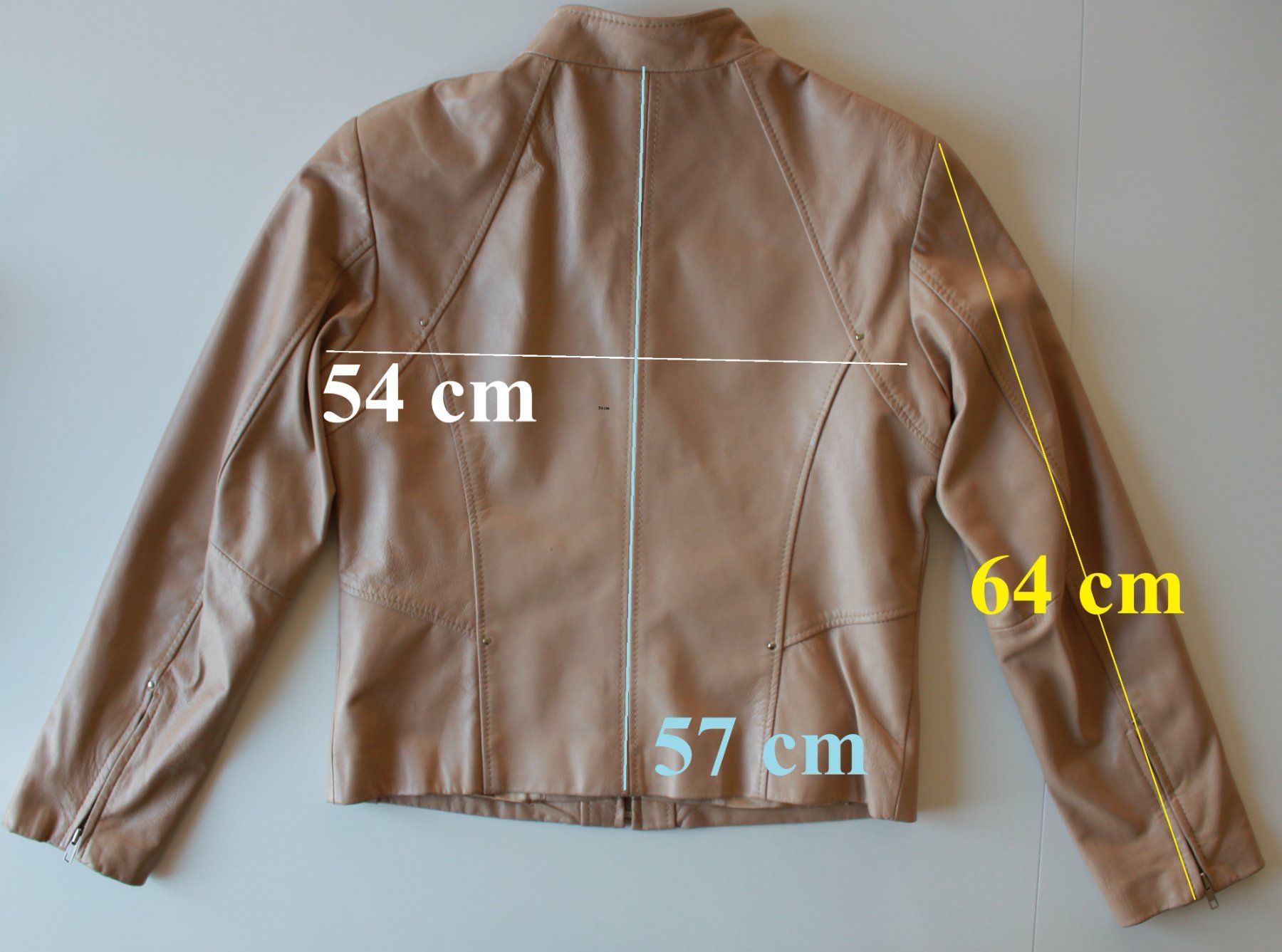 Giacche: Veste en cuir véritable KARA beige  NP. 280 CHF – Usato da Peseux venduto da Gilloss 5