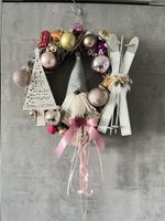 Weihnachtsdekoration Türkranz Christbaumkugeln Ski Tannen