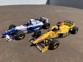 2x Formel 1 Williams Renault und / Peugeot Jordan - 1/18