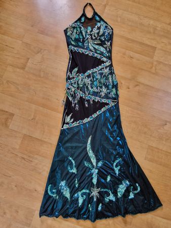 Wunderschönes orientalisches Tanzkleid, petrol