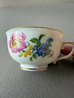 Meissen Porzellantasse mit Blumendecor ohne Unterteller