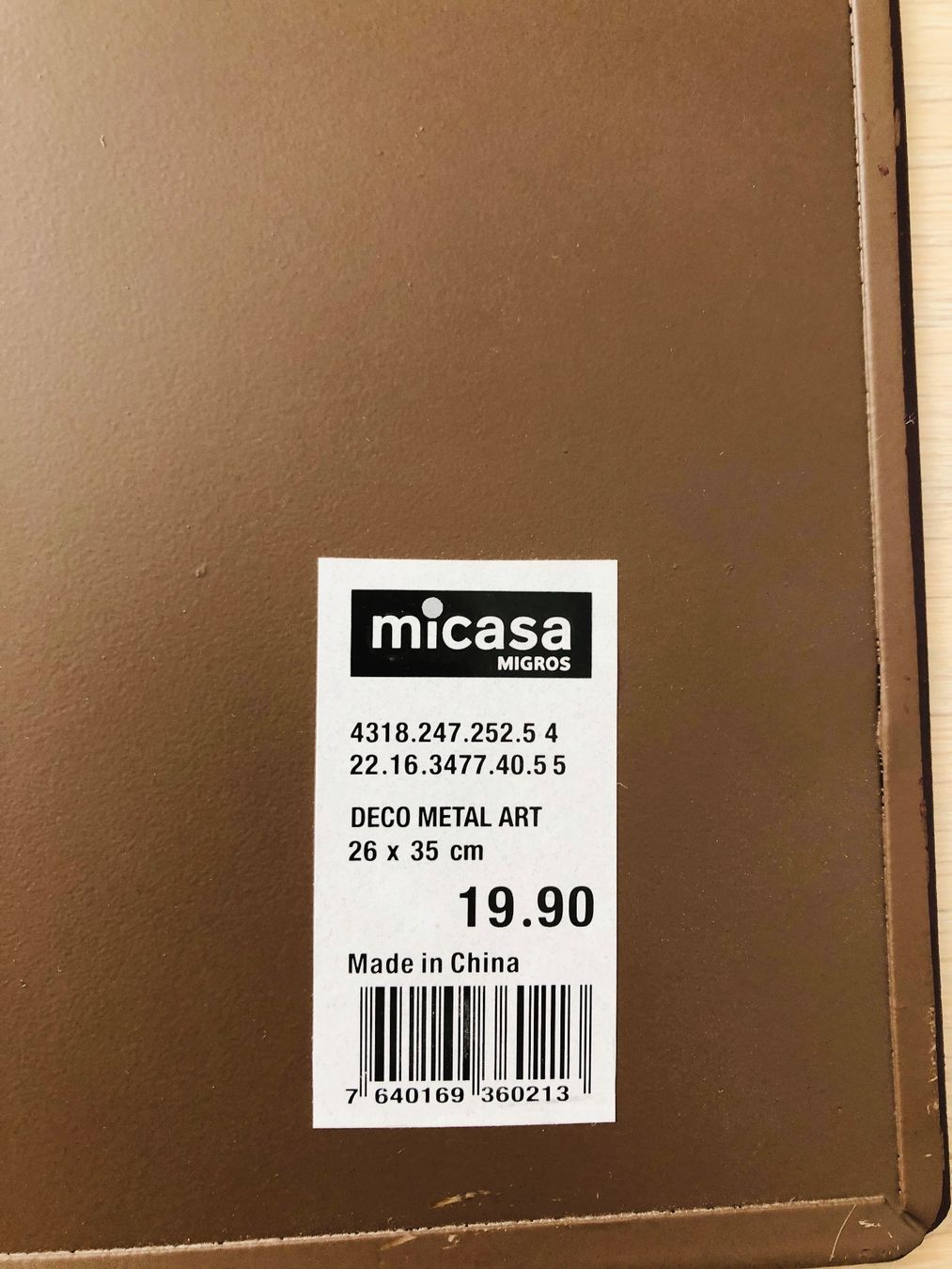 Migros Alle Dekorationen: 2 cadres décoration murales avec texte – Gebraucht aus Veyrier von Szurkemaci 6