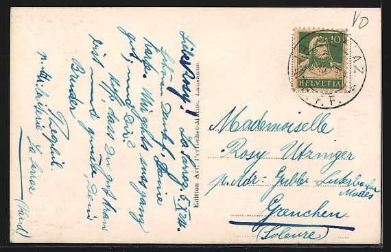 Cartoline postali: AK Vallorbe, Teilansicht mit Bahnhof – Usato da Berlin venduto da bartko-reher 1