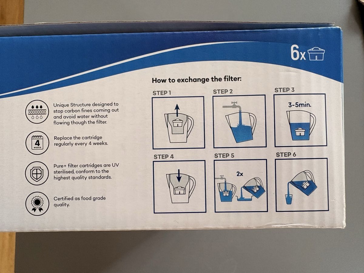 Brita Caraffe: Brita Filterkanne, 2,4 l + 6 Filterkartusche NEU – Nuovo (secondo la descrizione) da St. Gallen venduto da Sonja-SG 1