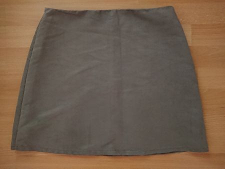 Damen Jupe Minirock Boohoo Gr. 40 Taupe Wildlederimitat