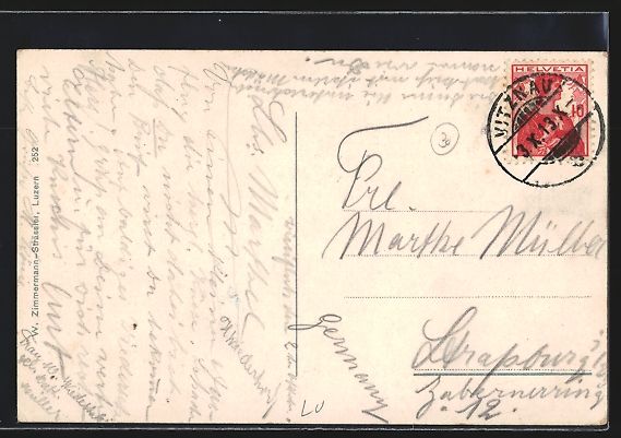 Cartoline postali: Vitznau, Kurhaus Wissifluh mit Vitznauer – Usato da Berlin venduto da bartko-reher 1