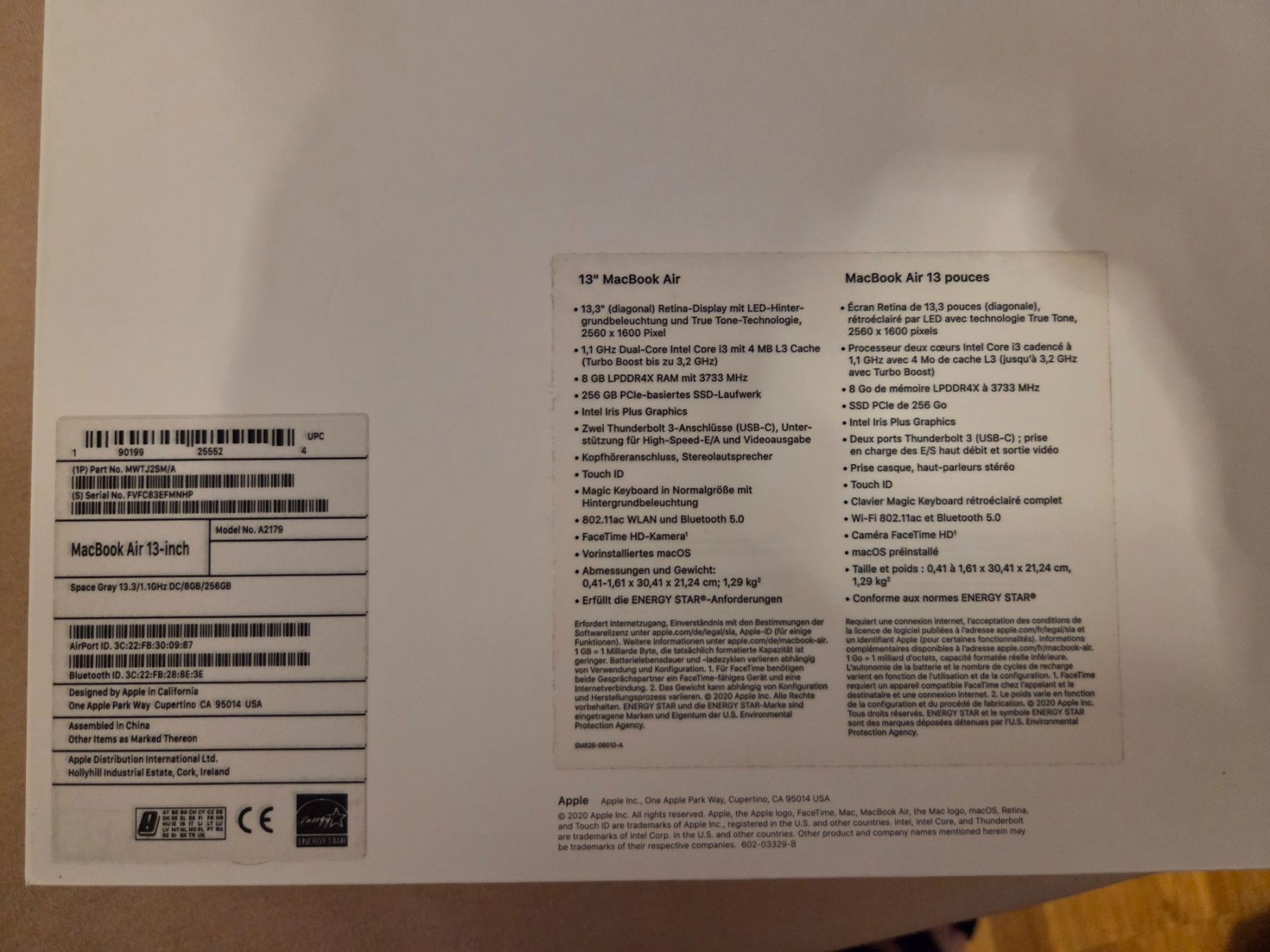 Apple Notebook: Bundle: MacBook Air 13" (2020), Magic Mouse & Keyboard BL – Usato da Möhlin venduto da Azbi 5