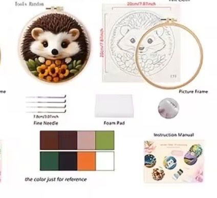 Bastelsets: Filzen-Wollfilz-Filzmalerei-Stichinseln-Handgemacht-Igel – Neu und originalverpackt aus Teufenthal AG von MeineSchatztruhe 1