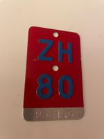 Vintage Velonummer ZH 80 Rarität Geschenkidee