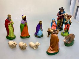 Krippenfiguren/Weihnachts-Set bemalt aus Italien