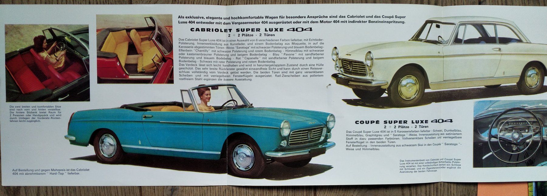 Peugeot Documenti: Peugeot 404 Cabriolet und Coupé – Usato da Safenwil venduto da efclassics 1